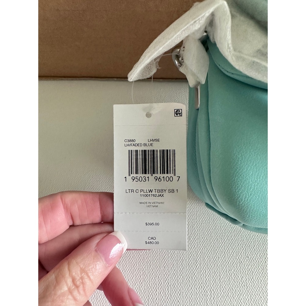COACH Faded Blue Pillow Tabby Leather Shoulder Bag - Picture 4 of 11